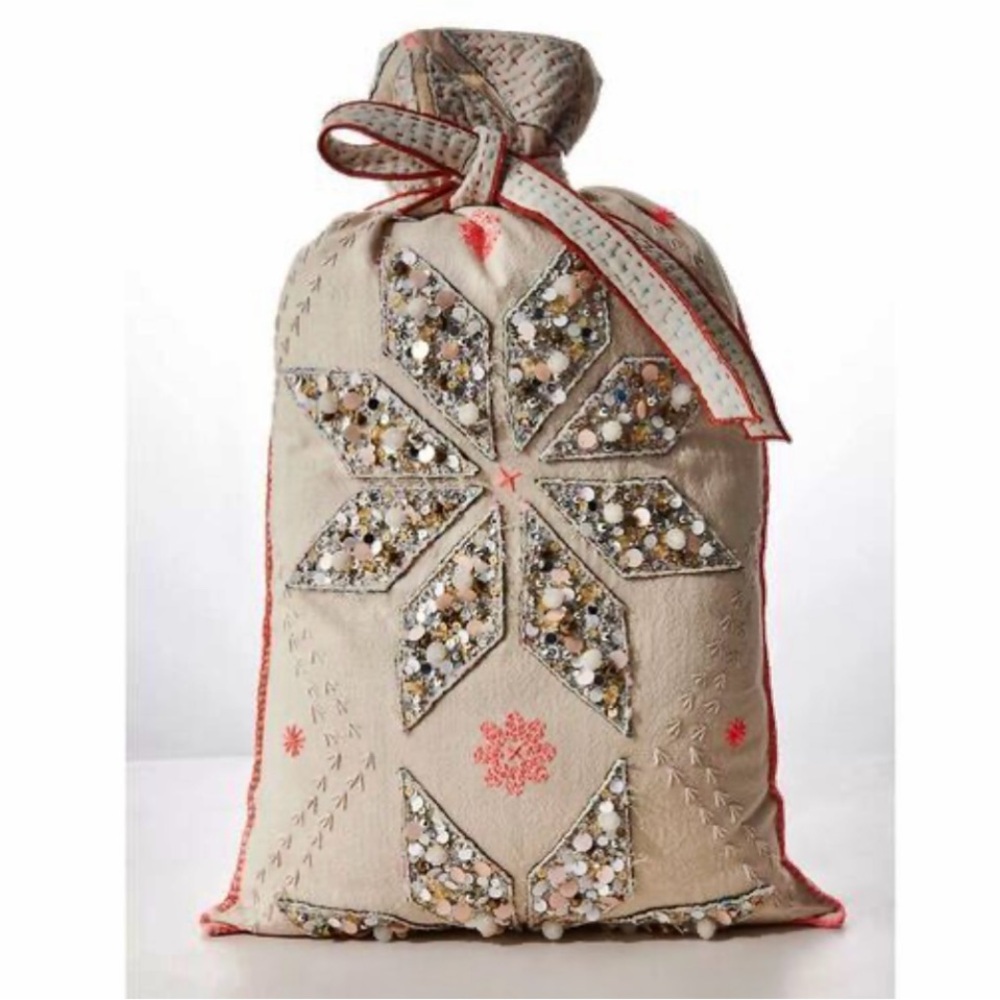 FREE PEOPLE ONE➕NWT Snowflake Perfect Present Gift Sack